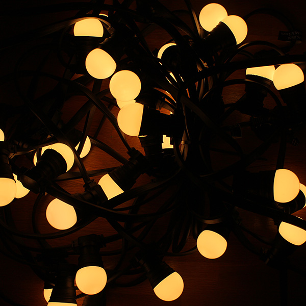 Guirlande Lumineuse Extérieure et Intérieur, 50+4 Ampoules Etanche 15M de Guirlande  Guinguette Décoration pour , Blanc Chaud