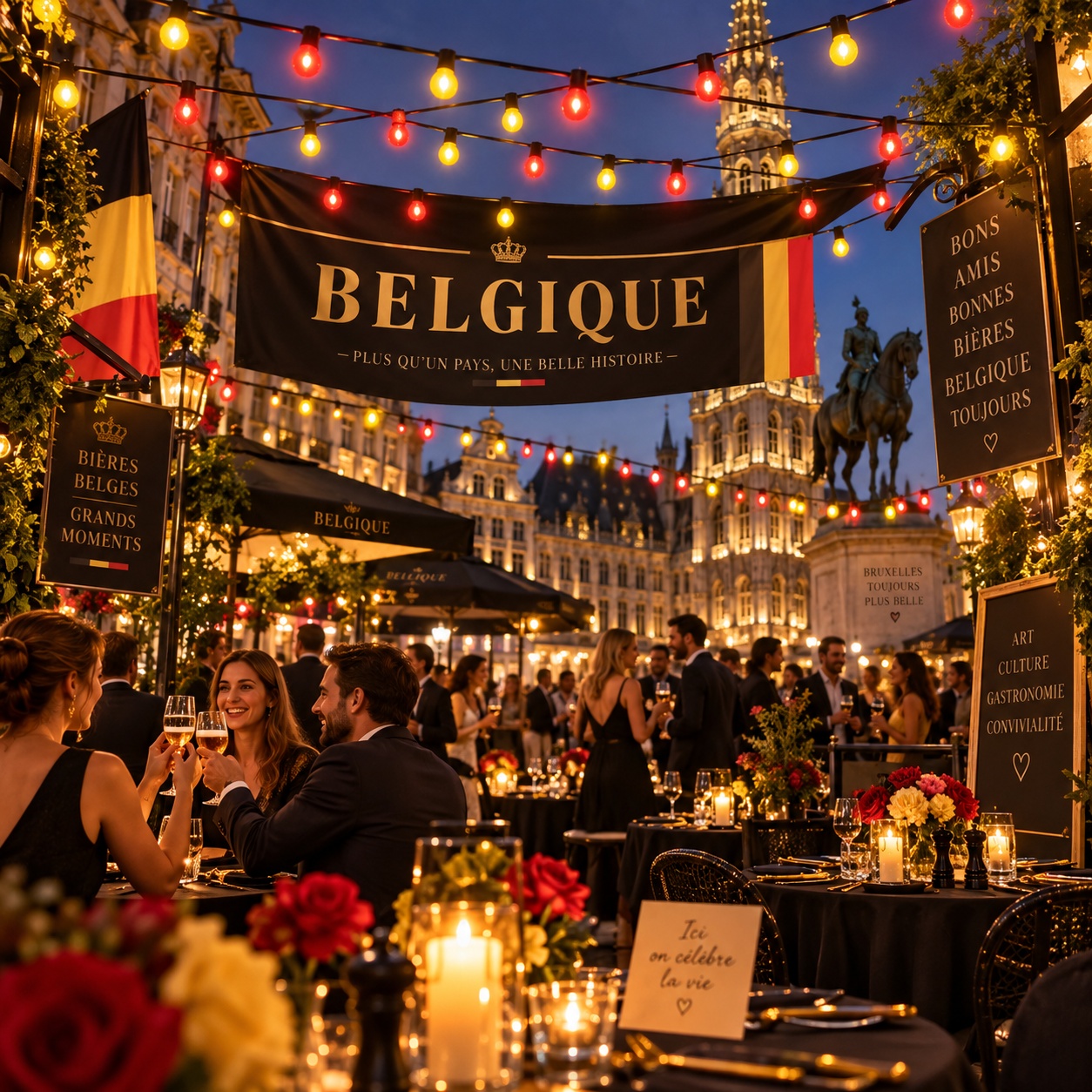 Location Guirlande guinguette " Thème Belgique " 10 mètres belgique_1