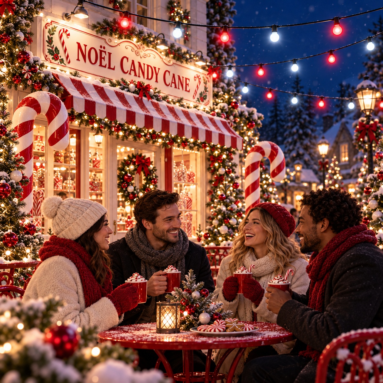 Location Guirlande guinguette " Thème Noel Candy Cane " 10 mètres noel_candy_cane_1