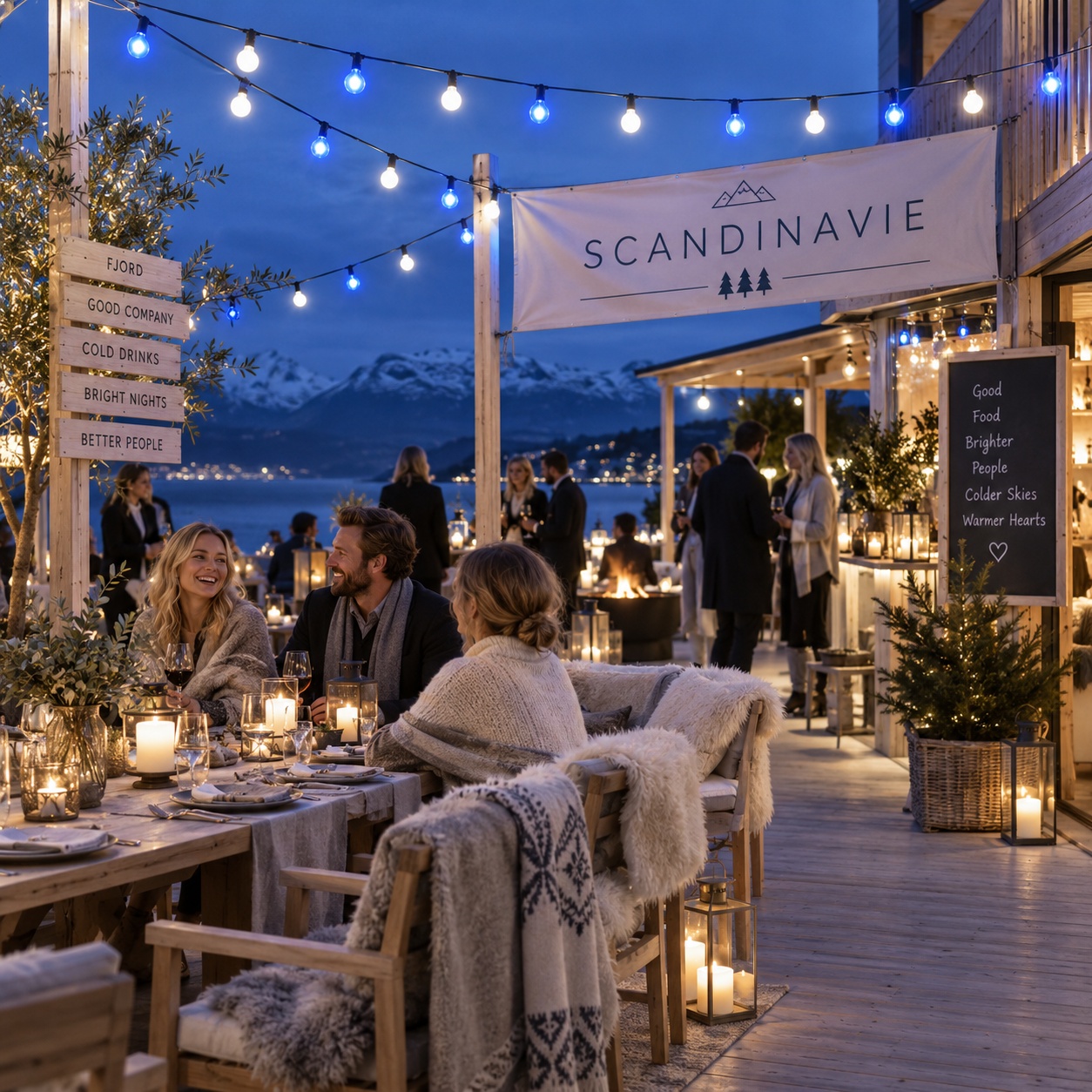 Location Guirlande guinguette " Thème Scandinave " 10 mètres scandinavie_2